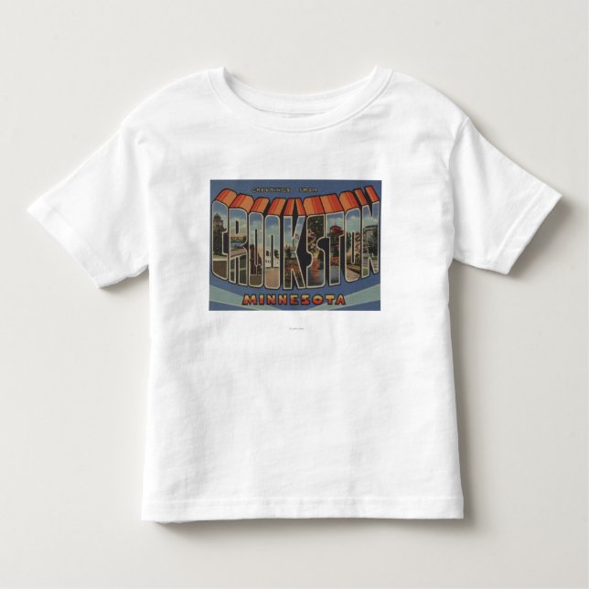 Crookston, Minnesota - große Buchstabe-Szenen Kleinkind T-shirt (Vorderseite)