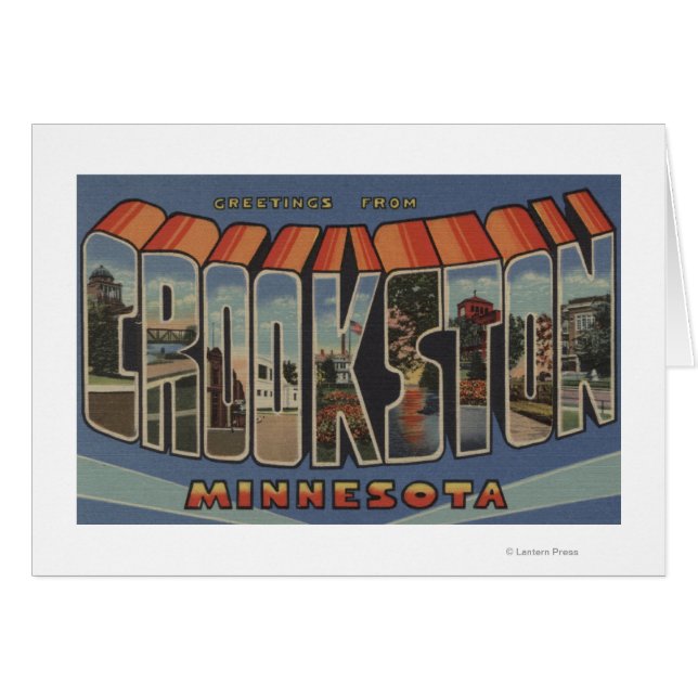 Crookston, Minnesota - Große Buchstabenszenen (Vorderseite (Horizontal))
