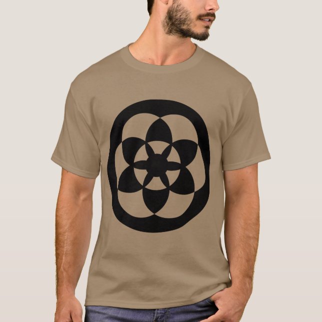 Crop Circle 01 - Schwarz T-Shirt (Vorderseite)