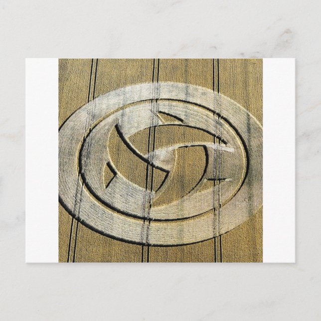 Crop Circle Crescent Moons Wiltshire Postkarte (Vorderseite)