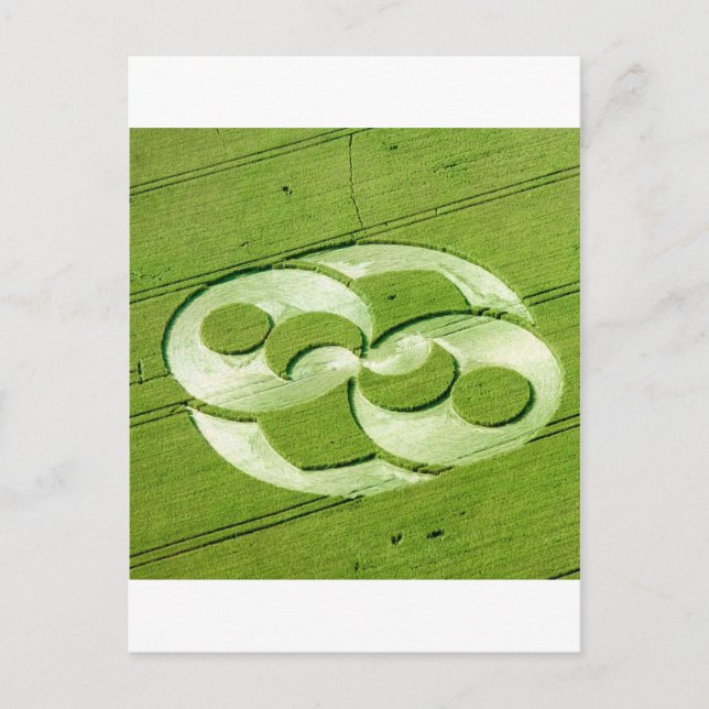 Crop Circle Julia Set Liddington Castle 1996 Postkarte (Vorderseite)