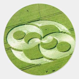 Crop Circle Julia Set Liddington Castle 1996 Runder Aufkleber