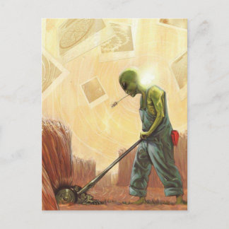 Crop Circle Maker Alien - Postkarte