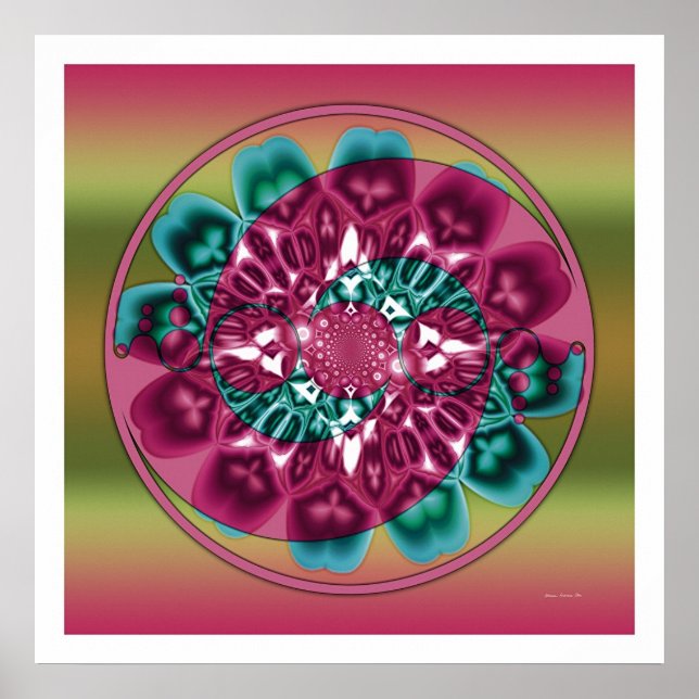 Crop Circle Mandala 1 Poster (Vorne)