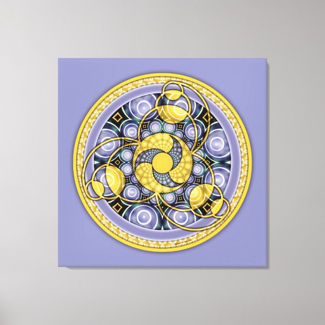 Crop Circle Mandala 5, ummantelte Canvas Leinwanddruck (Vorderseite)