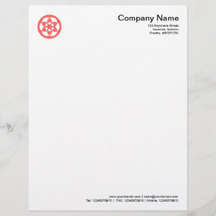 Crop Circle Symbol - Tropisch rosa Briefbogen