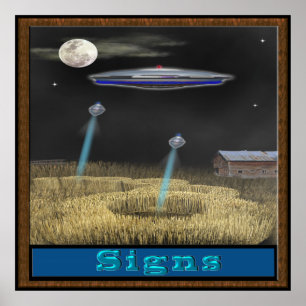 Crop Circle ufo Poster