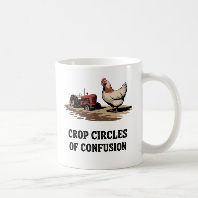 Crop Circles of Confusion | Rural Life Humor Kaffeetasse (Rechts)