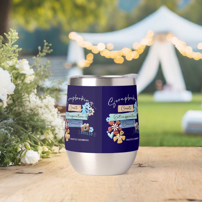 Crop & Connect Stemless Wine Tumbler 11 oz (Hochzeit)