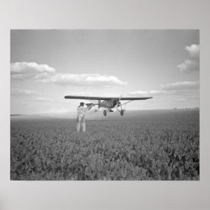 Crop Duster, 1938. Vintages Foto Poster