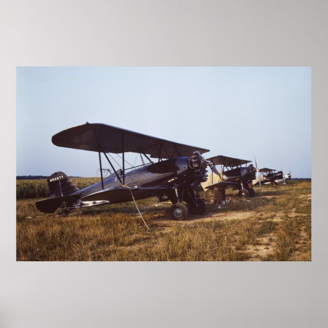 Crop Duster Biplanes aus den 40er Jahren Poster (Vorne)