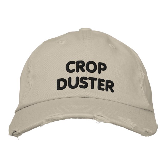 Crop Duster - lustiges Laufen Bestickte Kappe (Vorderseite)