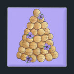 Croquembouche Choux Bun Cream Puffs Wedding Cake Magnet<br><div class="desc">Das Design zeigt eine originelle Marker-Abbildung einer Croquembouche, einer traditionellen französischen Hochzeitskuche, die mit Choux-Gebäckgebäck (Creme Puffs) und lila Pansy-Blume geschmückt ist. Ideal für eine Hochzeit, Brautparty oder Verlobungsfeier, oder für die Braut oder Brautparty. Sehen Sie nicht, wonach Sie suchen? Brauchen Sie Hilfe bei der Anpassung? Kontaktieren Sie Rebecca, um...</div>