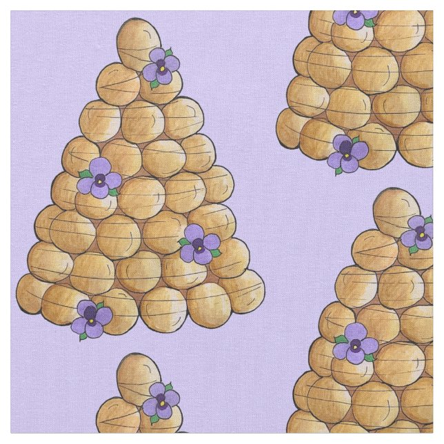 Croquembouche Choux Buns Pansy French Wedding Cake Stoff (Nahaufnahme)