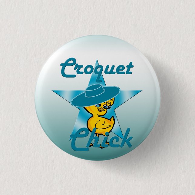 Croquet Chick #7 Button (Vorderseite)