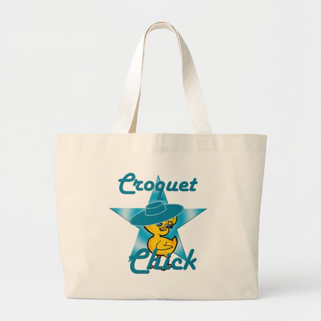 Croquet Chick #7 Jumbo Stoffbeutel (Vorne)