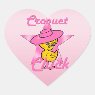 Croquet Chick #8 Herz-Aufkleber
