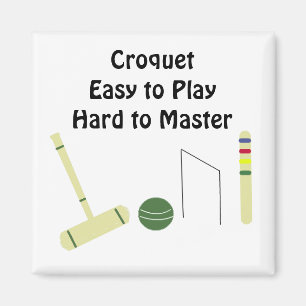 Croquet Game mit Sprichwort Magnet