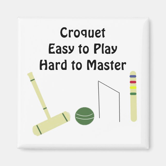 Croquet Game mit Sprichwort Magnet (Vorne)