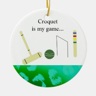 Croquet ist mein Spiel Keramikornament