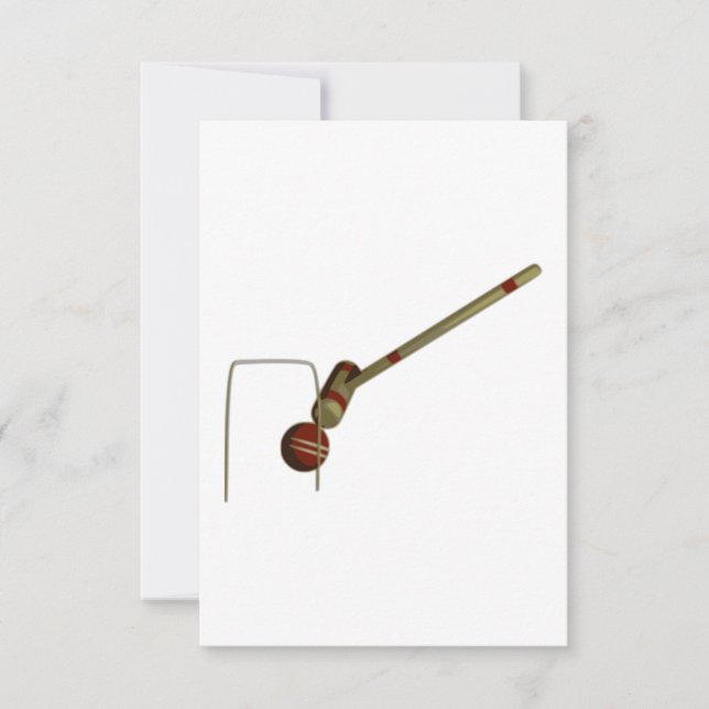 Croquet Mallet und Balls (Vorderseite)