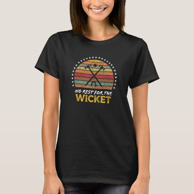 Croquet Player Wicket Quote Graphic T-Shirt (Vorderseite)