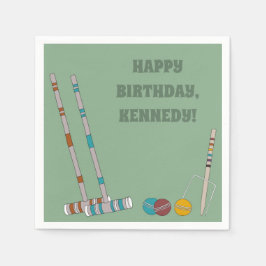 Croquet Set, Game Custom Outdoor Party Serviette