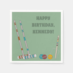 Croquet Set, Game Custom Outdoor Party Serviette