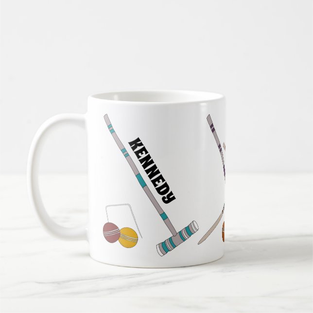 Croquet Set, Game Personalisiert Kaffeetasse (Links)