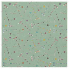 Croquet Set Lawn Games Jade Green Gemustert Stoff