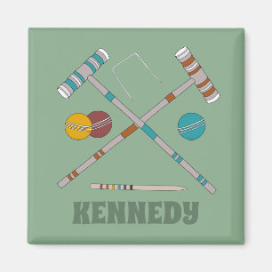 Croquet Set Lawn Games Jade Green Personalisiert Magnet
