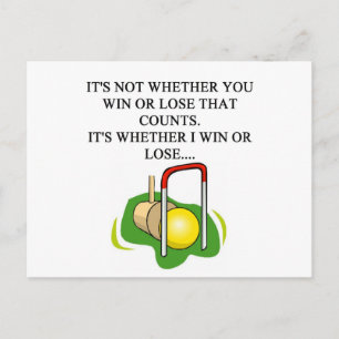 CROQUET-Spieler Postkarte