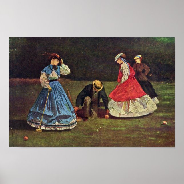 Croquet von Homer Winslow (beste Qualität) Poster (Vorne)