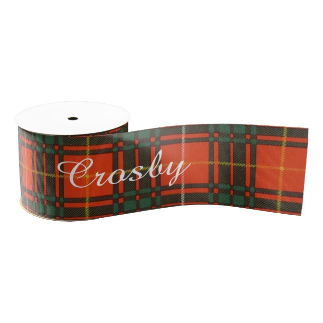 Crosby Clan karierter schottischer Tartan Ripsband (Spule)