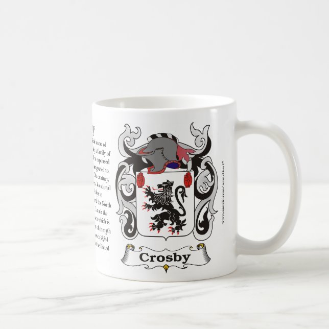 Crosby Familien-Wappen Tasse (Rechts)