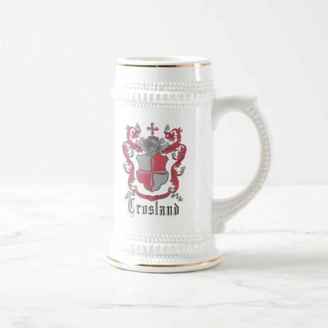 Crosland Wappen Klassiker Stein Bierglas (Rechts)