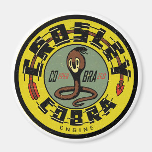 Crosley Cobra Motor bedrückte Vintage Schilderkenn Magnet