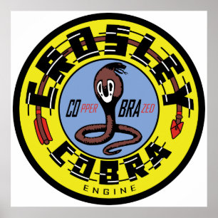 Crosley Cobra Motor Vintage Zeichenwiedergabe Poster