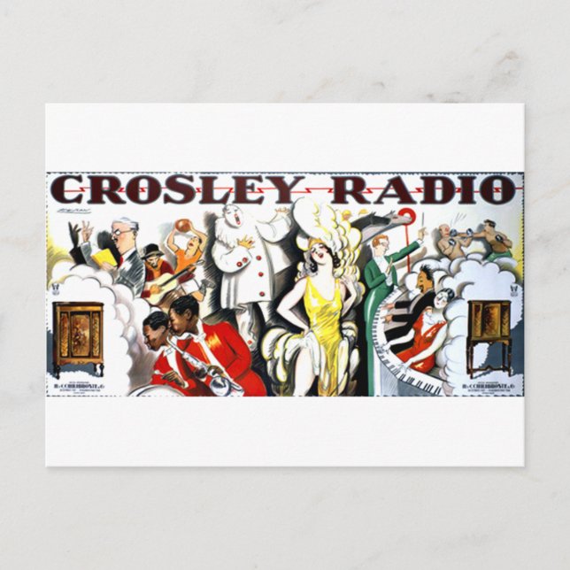 Crosley Radio Postkarte (Vorderseite)