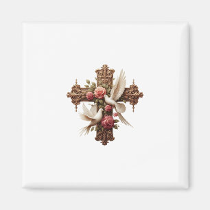 Cross and Doves PNG Clipart - Religious Christian Magnet