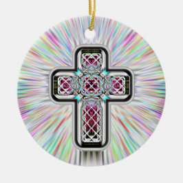 "Cross and Mountain Retreat"-Kette oder Keramik Ornament
