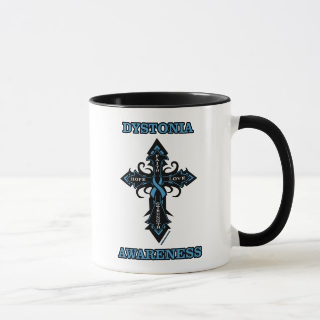 Cross/Awareness.. Dystonia Two-Tone Coffee Tasse (Rechts)