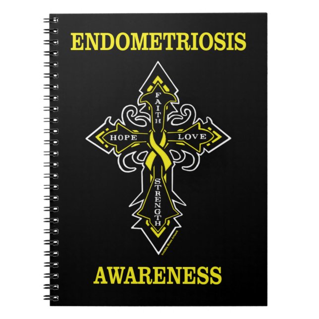 Cross/Awareness..Endometriosis Notebook Notizblock (Vorderseite)