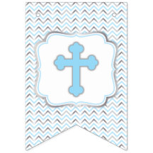 Cross Banner Blue & Silver