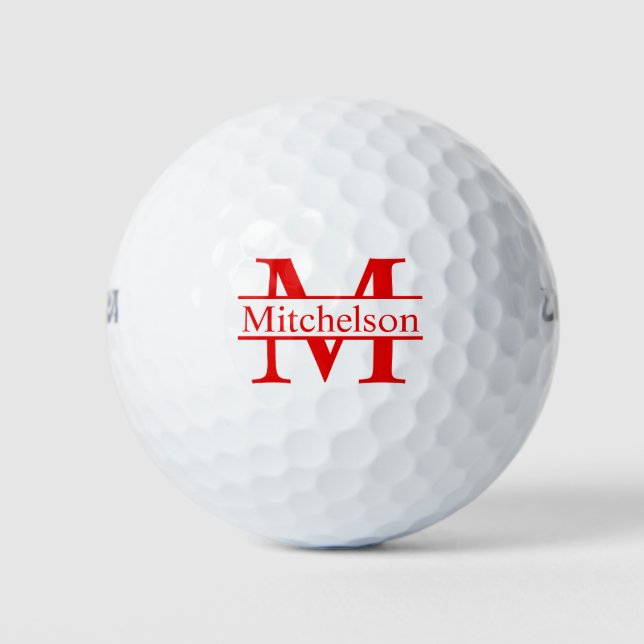 Cross Bar Red LR Mit Monogramm Golfball (Vorderseite)