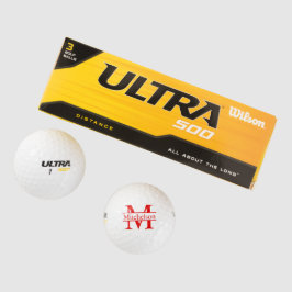 Cross Bar Red LR Mit Monogramm Golfball