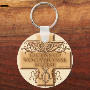 Cross Caduceus LVN Nurse Schlüsselanhänger