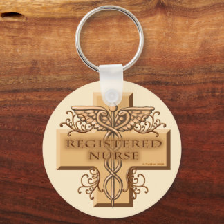Cross Caduceus RN Nurse Schlüsselanhänger