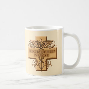 Cross Caduceus RN Nurse Tasse
