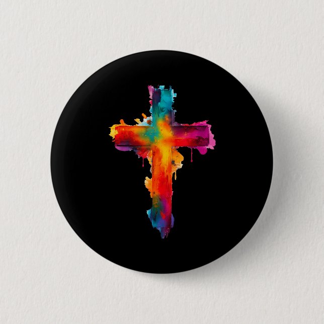 Cross Christian Religious Believe Blessed Faith Gr Button (Vorderseite)